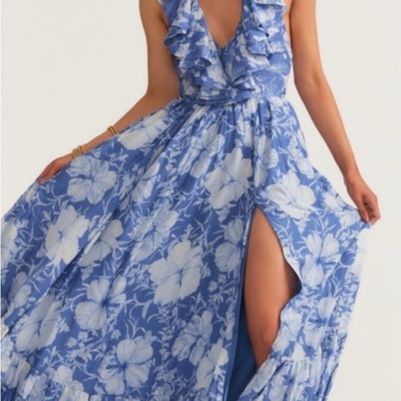 Loveshackfancy Marinette ruffled floral-print cotton and silk-blend maxi dress. - Picture 5 of 8